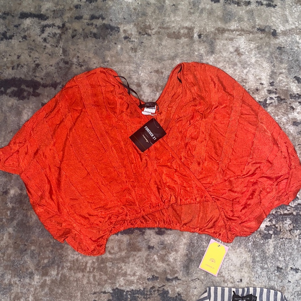 Red crop top